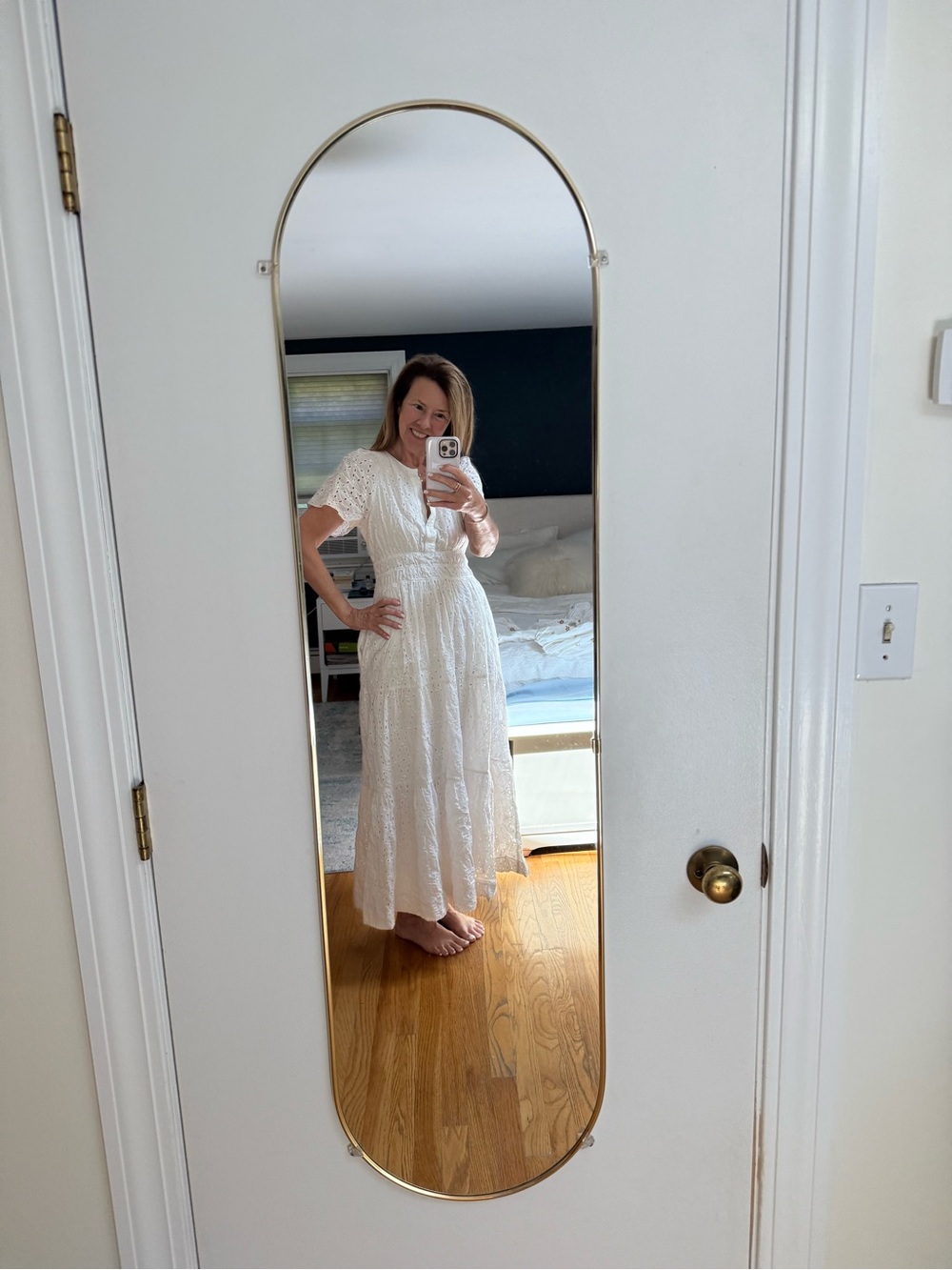 Maeve White Eyelet Maxi Dress - Picture 2 of 4